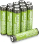 12-Count Amazon Basics Rechargeable AAA NiMH Batteries $6.43