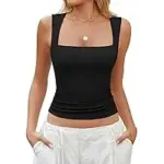 Avidlove Women’s Square Neck Double Lined Crop Top for $14.99