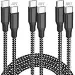 Bkayp 10ft 60W USB-C Cable (3-Pack) for $3.49