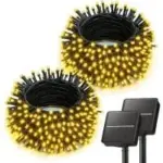 Brightown 80ft 200-LED Solar String Lights (Warm White, 2-Pack) – $8.49