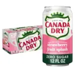 12-Pack Canada Dry Fruit Splash Strawberry Ginger Ale Zero Sugar Soda for $5