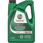 Castrol GTX High Mileage 5W-20 Synthetic Blend Motor Oil, 5 Quart Jug – $14.20 at Amazon