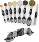 ChefAide 8-Piece Stainless Steel Magnetic Measuring Spoons Set $6.29