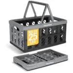 CleverMade 24L Collapsible Shopping Basket with Handle for $14