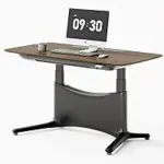 Colamy 55×28-in Dual Motor Electric Standing Desk (Walnut + Black) – $233.99 ($389.99 Value)