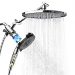 CTBOM 10″ Rainfall Shower Head with Handheld Wand, 10 Spray Modes – $23