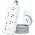 Depow 8-Outlet Surge Protector with 4 USB Ports for $11.49
