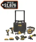 DEWALT 20V MAX Cordless 6-Tool Combo Kit w/ 5.0Ah & 2.0Ah Batteries – $469 ($899 Value) $469.00