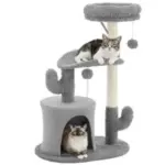 DUMOS 33″ Light Grey Cat Tree Tower – $24