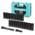 Duratech 24-Piece 1/2″ Drive Deep Impact Socket Set with Extension Bars – $27 (50% Off)
