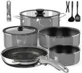 12-Piece DUXANO Hybrid 3-Ply Pro Ceramic Cookware Set for $90