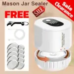 Electric Mason Jar Vacuum Sealer – 80kPa, USB Rechargeable – $15.59 ($25.98 Value)