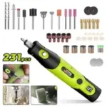 231-Piece Electric Mini Drill Pen Grinder Engraver – 5 Speed, Cordless, $27.99 ($55.98 Value)