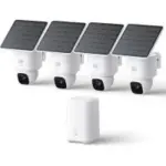 eufy SoloCam E30 Solar 2K Pan/Tilt Wireless Outdoor Security Camera 4-Pack with Homebase for $299.98