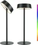 2-Pack EZVALO USB-C Rechargeable Cordless Dimmable RGB Lamps for $15