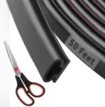 Fingwerk 50′ D-Shape Rubber Weather Stripping Door Seal Strip for $11