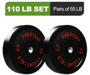 FlexWave 2″ 55LB Olympic Bumper Plates (Pair, 110lbs Total) – $69 at Walmart