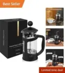 12oz French Press Coffee Maker with Stainless Steel Filter – $18.59 ($30.99 Original)