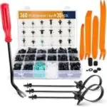 Gooacc GRC-34 Push Bumper Fastener Rivet Clips (360-Pack + Remover) – $11.66