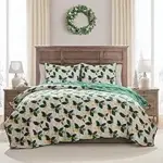 Hallmark King Size 3-Piece Holiday Quilt Set with Shams for $17.23