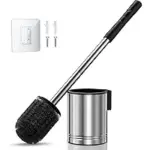 HAMITOR Toilet Bowl Brush Set with Hidden Holder for $5.98