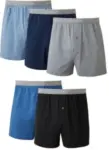 5-Pack Hanes Men’s Knit Boxers (Assorted) – $15