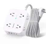 HANYCONY 8-Outlet Surge Protector with 4 USB Ports for $9.98