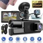 HD 1080P Dual Lens Dash Cam (Front/Rear/Inside) – $10.00 ($19.99 Original)