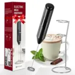 HealSmart Kitchen Milk Frother with Stand (Black) – $3