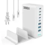 Hosowe 380W 8-Port USB Charging Station with 100W PD USB-C – $21.74 (50% Off)