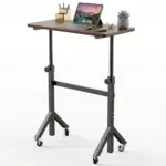 HUANUO 32-Inch Small Standing Desk with Wheels for $29.99