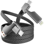 Idison 4ft 4-in-1 USB-C, USB-A, Lightning Cable with E-Mark Chip – $7.69 (Prime Exclusive)