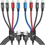 2-Pack Idison 5ft 4-in-1 USB-C/Micro-USB/Lightning Charging Cables – $7.27 ($17.99 Original)