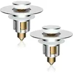 iFealClear 2 Pack Metal Universal Bathroom Sink Stopper – $6.74