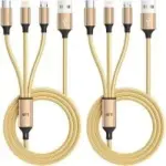 2-Pack Jogrytece 4ft 3-in-1 USB Multi Charging Cables $5.49