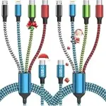 Jogrytece 5ft Dual Type-C 4-in-1 Multi Charging Cable for $6.31