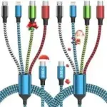 Jogrytece 5ft Dual Type-C 4-in-2 Multi Charging Cable (2-Pack) for $6.31