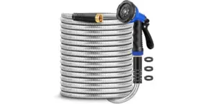 Kebose 50ft Heavy Duty Stainless Steel Garden Hose – $19.99 ($29.99 Original)