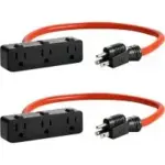 KMC 3-Outlet 125V/15AMP Power Extension Cord (2-Pack) – $6.44
