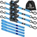 Larnoxal 1in x 10ft Retractable Ratchet Straps (4-Pack) for $29.99