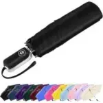 Lejorain 42″ Automatic Folding Compact Flat Umbrella for $9.99