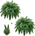 LuceAlberi 45-Inch Artificial Boston Fern Bush Set of 2 for $31.99