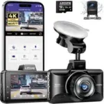 M01 Max UHD 4K Dash Cam with Wi-Fi and 64GB Card for $69.50