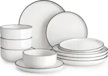 12-Piece Malacasa LUNA Porcelain Dinnerware Set $31 at Amazon
