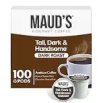 Maud’s Tall Dark & Handsome Dark Roast Coffee Pods, 100-Count – $30.16