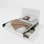 Mercer41 Velvet Upholstered Platform Storage Bed for $229.99