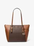 Michael Kors Charlotte Large Logo and Leather Tote Bag for $99.99