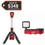 Milwaukee M12 1400 Lumen ROCKET LED Stand Work Light & PACKOUT FloodLight for $194 $194.00