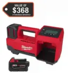 Milwaukee M18 18-Volt Portable Inflator Kit with 5.0 Ah Battery – $192 ($368 Value) $192.00