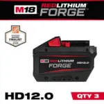 Milwaukee M18 REDLITHIUM FORGE HD 12.0 Ah Battery 3-Pack – $549 ($799 Value) $549.00